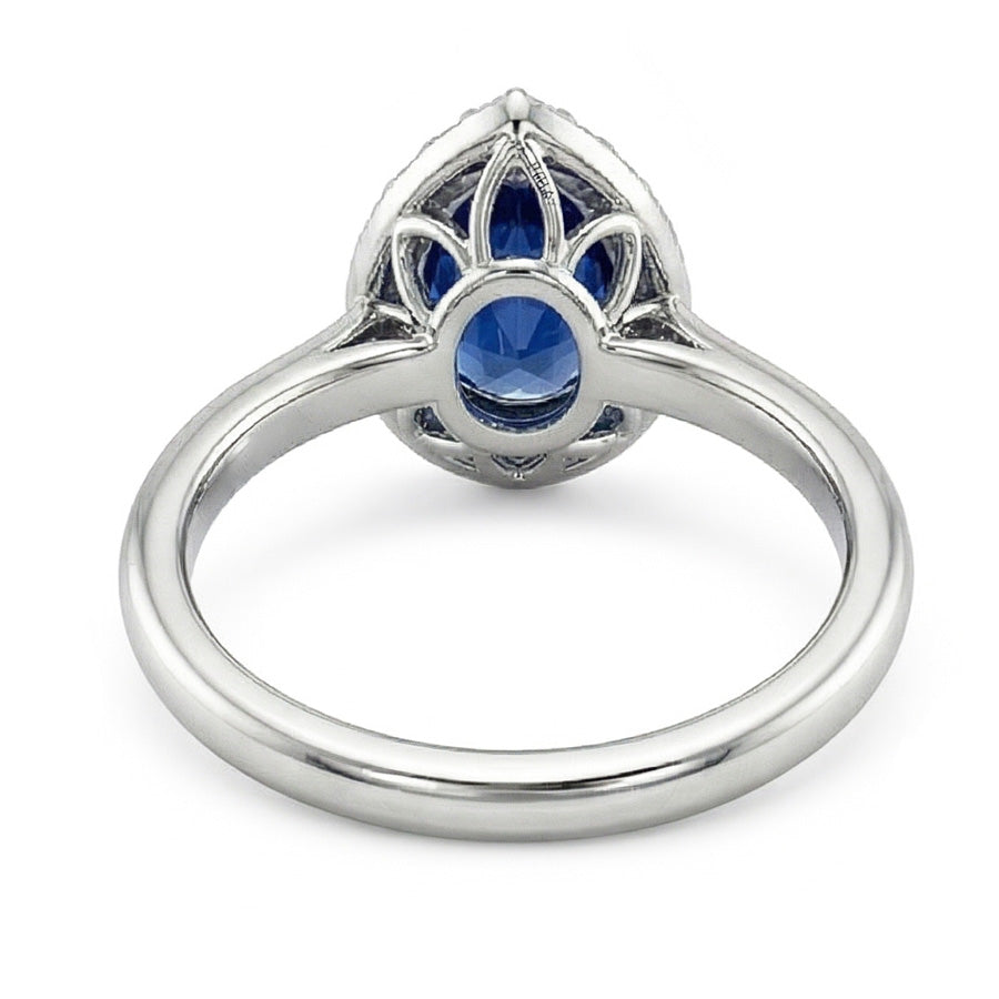 echter round diamant 6.75Karat ring Profilansicht