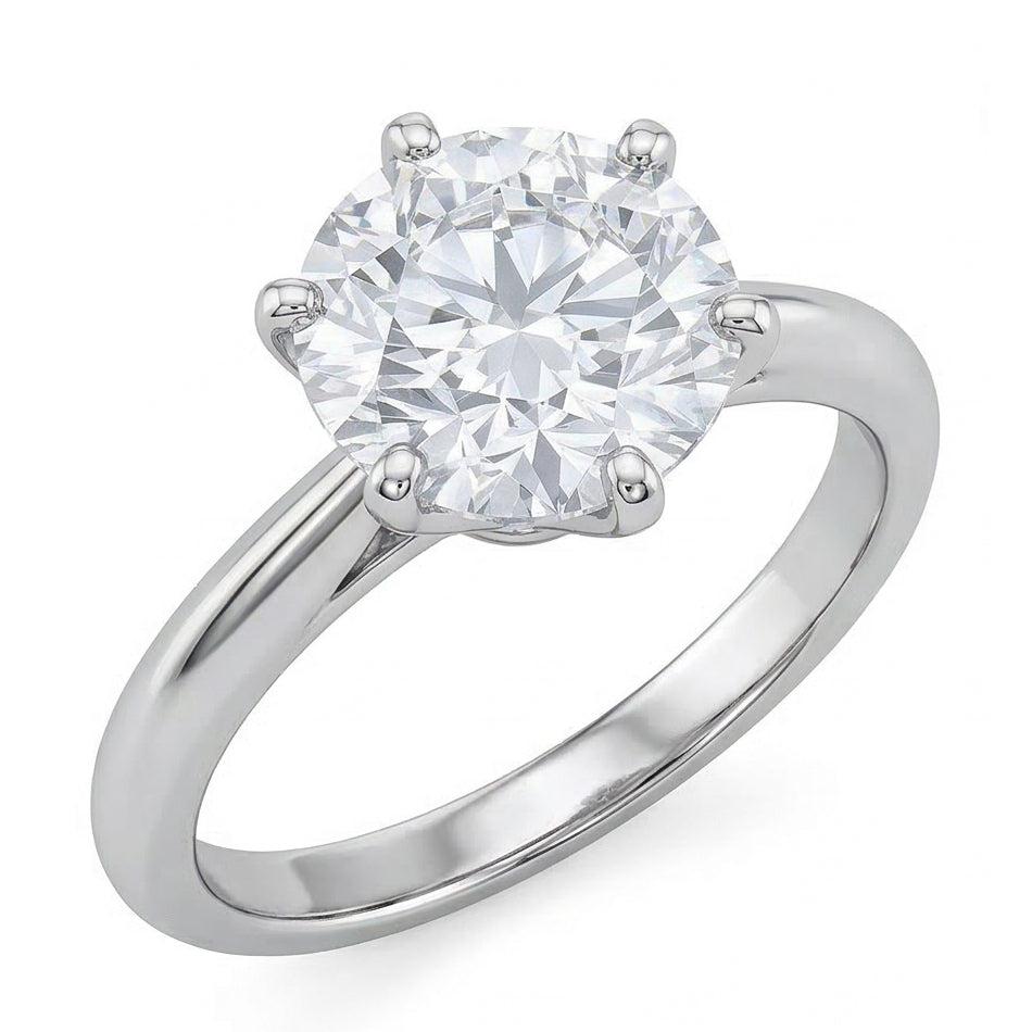 echter round diamant 2Karat ring Seitenansicht
