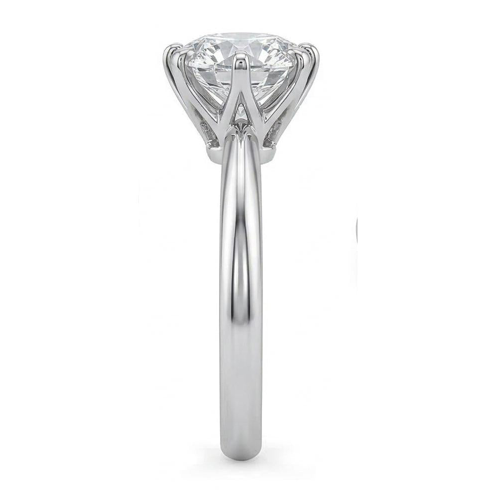 echter round diamant 2Karat ring Detailansicht