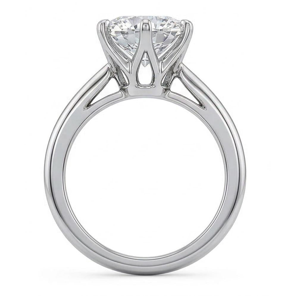 echter round diamant 2Karat ring Draufsicht