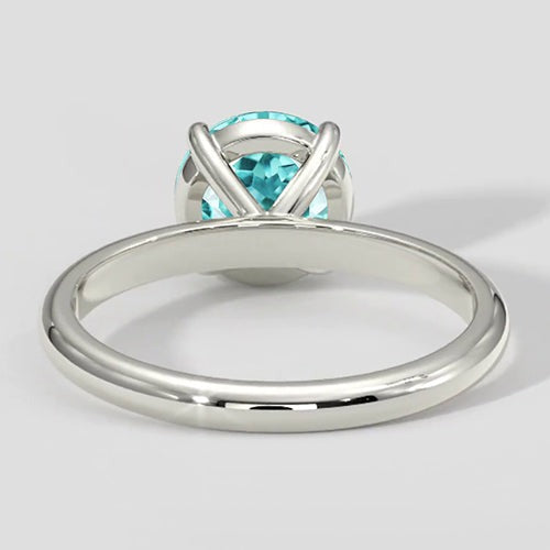 Klassischer runder Paraiba-Ring 1,50 ct