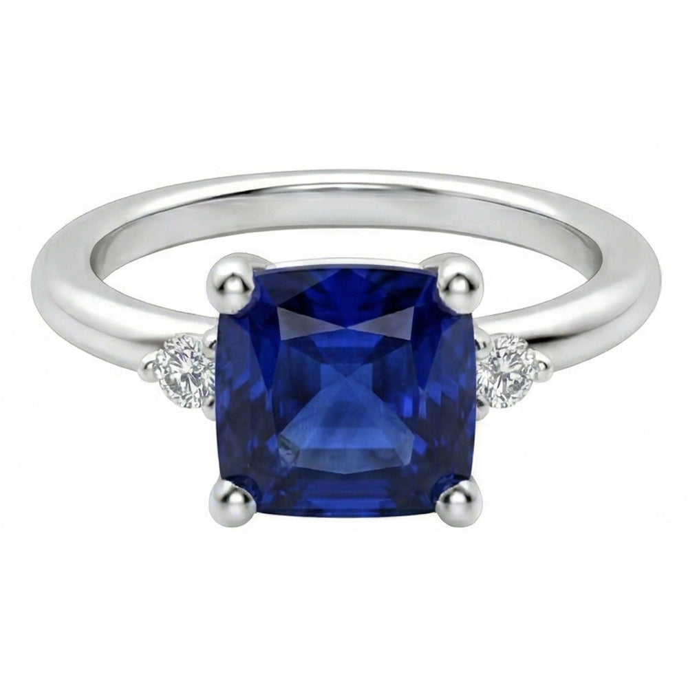 echter asscher diamant 2.75Karat ring Seitenansicht