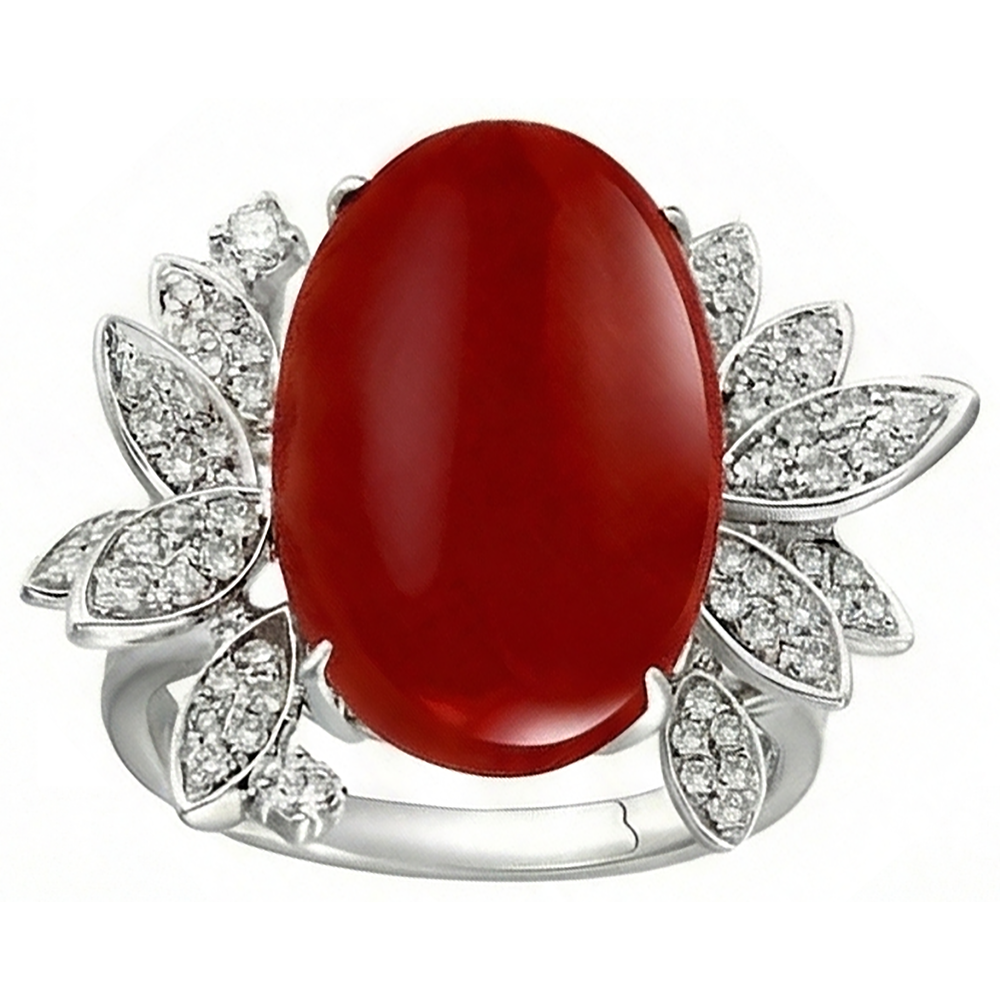 echter oval diamant 12.00Karat ring Seitenansicht