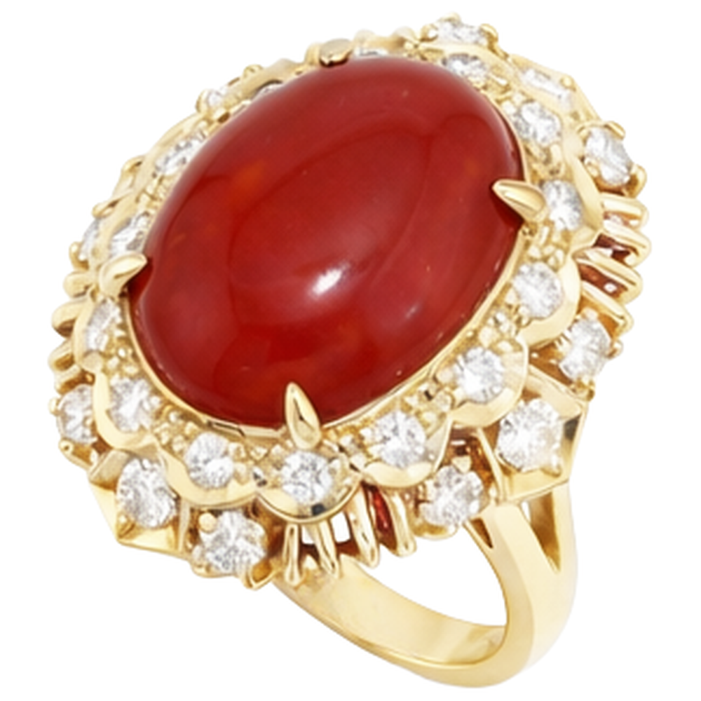 echter oval diamant 11.00Karat ring Draufsicht