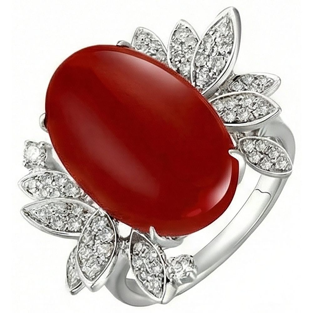 echter oval diamant 12.00Karat ring Detailansicht