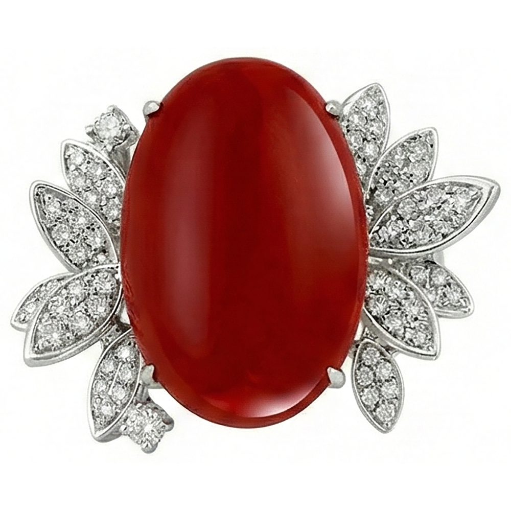 echter oval diamant 12.00Karat ring Draufsicht