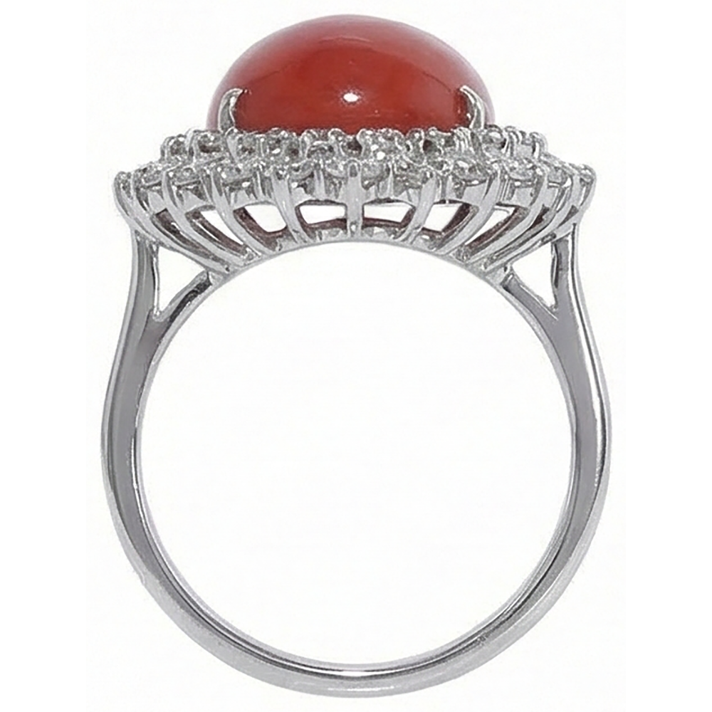echter oval diamant 12.75Karat ring auf Weiß