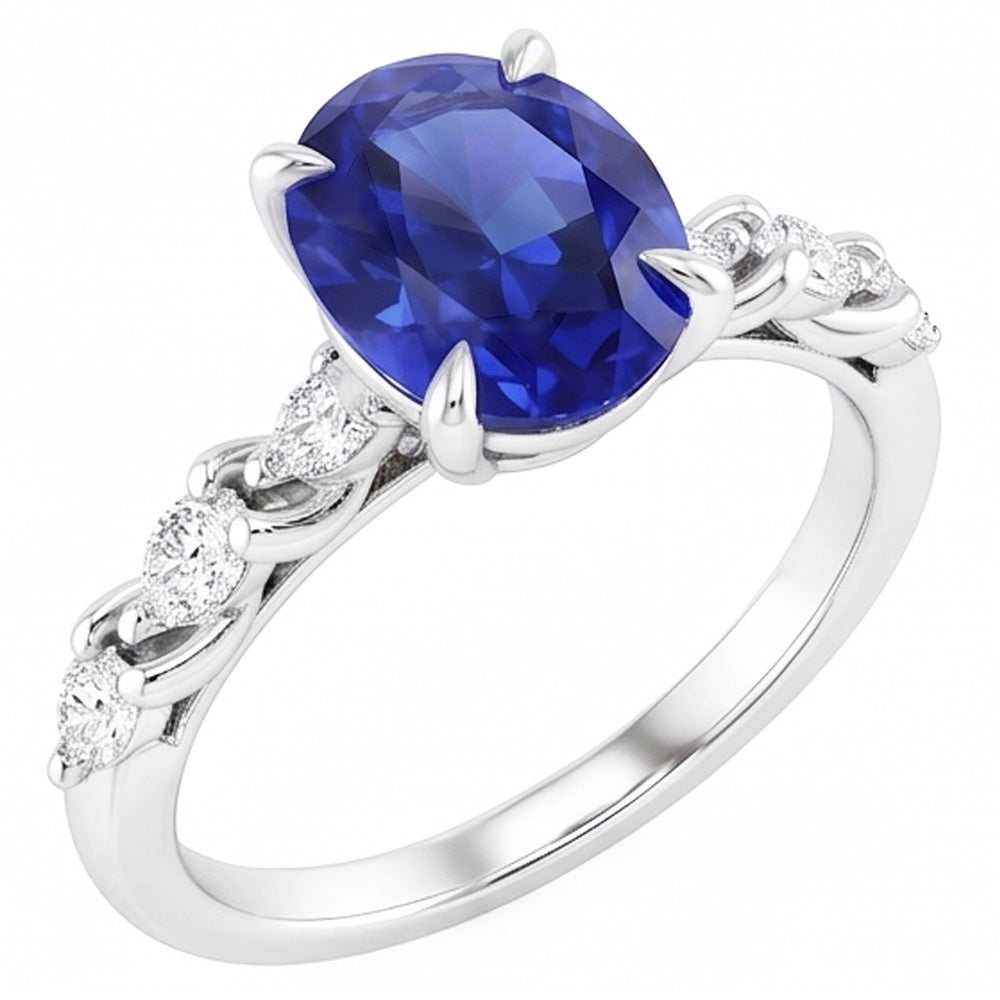 Kornblumen-Saphir-Ring