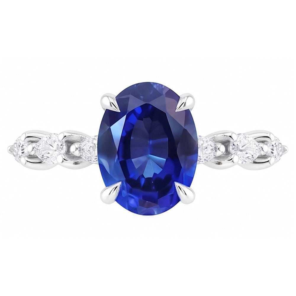 Kornblumen-Saphir-Ring