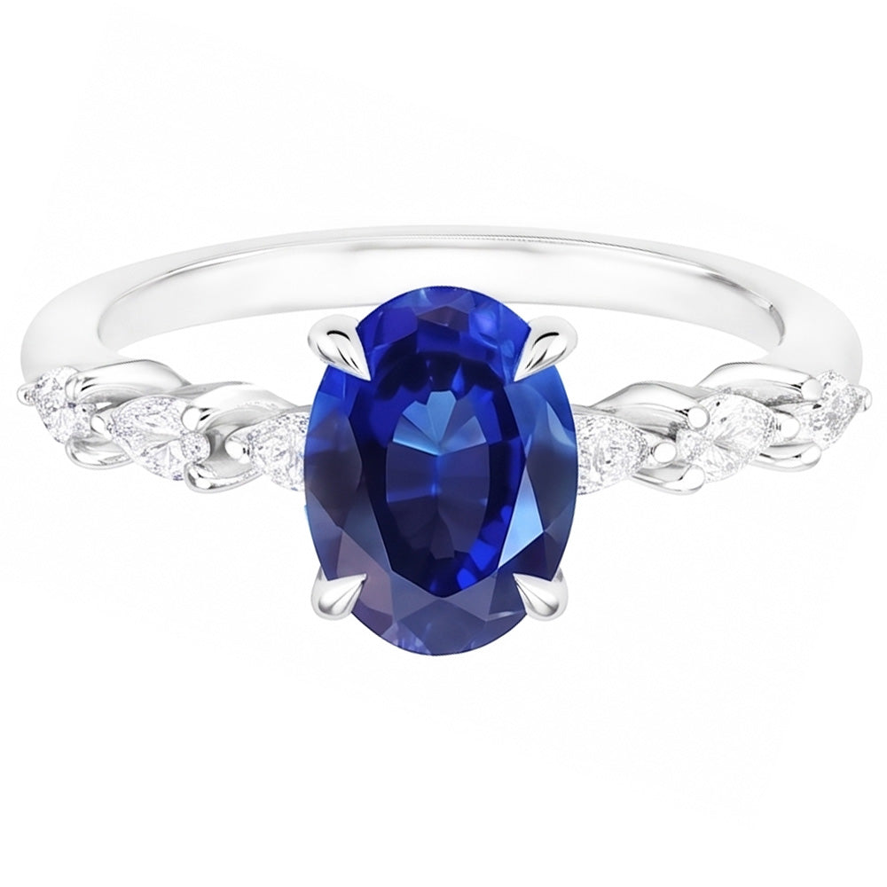 Kornblumen-Saphir-Ring