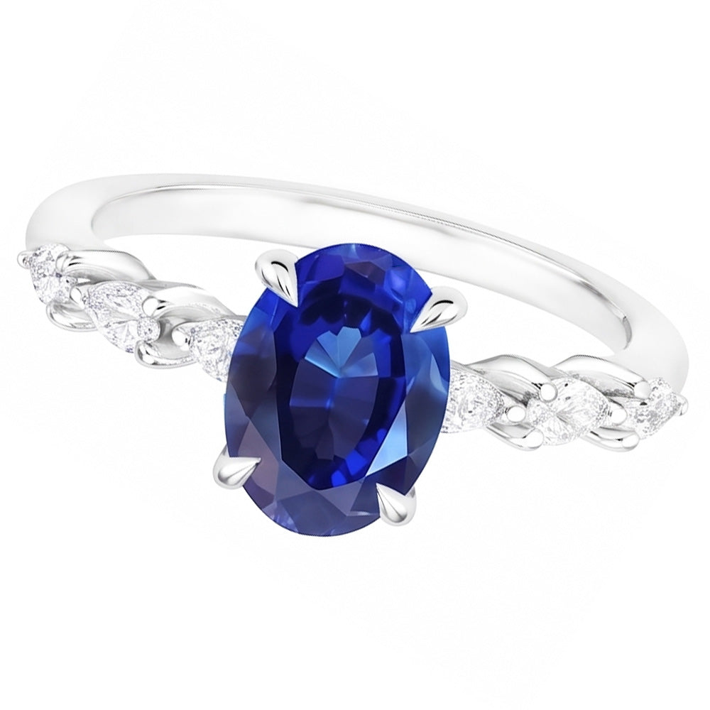 Kornblumen-Saphir-Ring