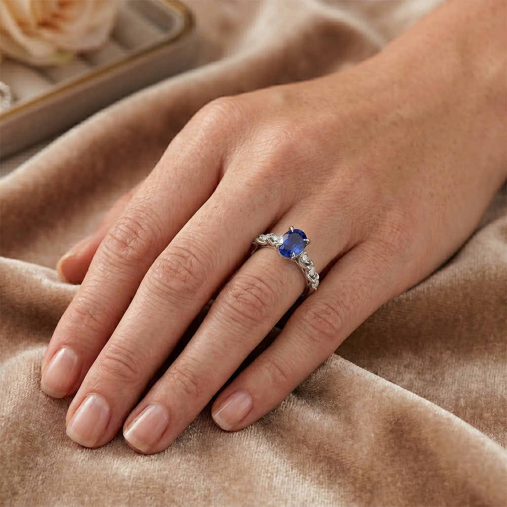 Kornblumen-Saphir-Ring