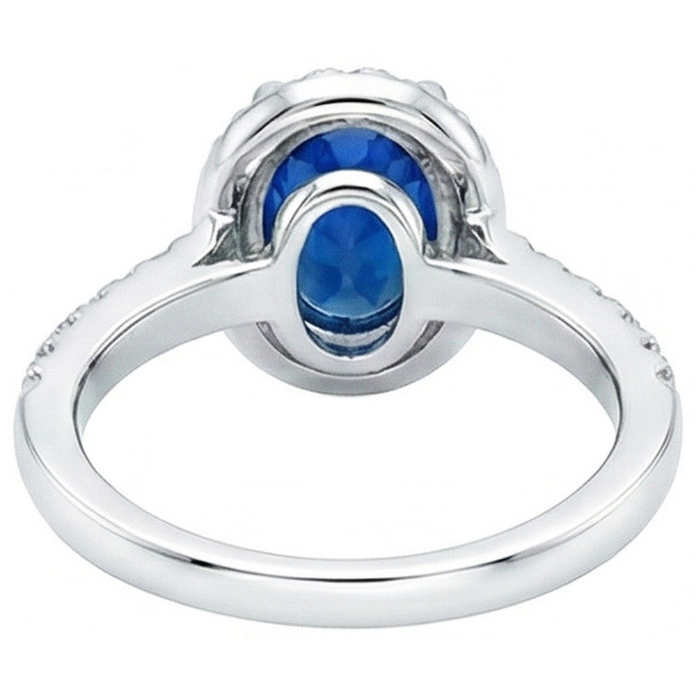 echter oval diamant 1.90Karat ring auf Weiß