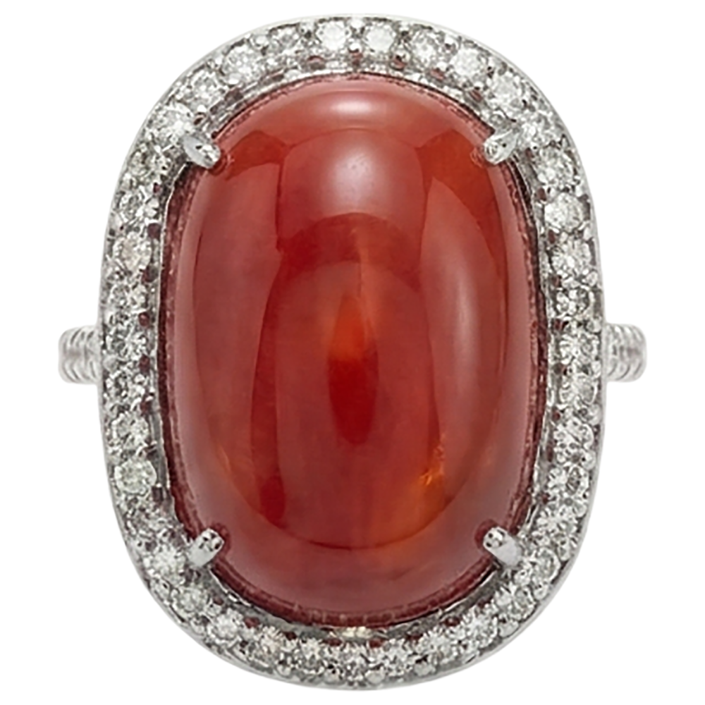 echter oval diamant 14Karat ring Detailansicht