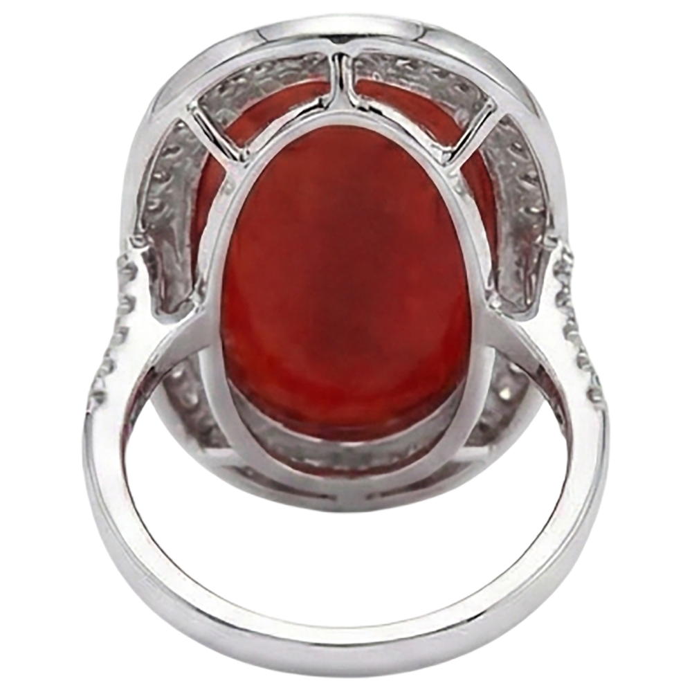 echter oval diamant 14Karat ring mit Diamantbesatz