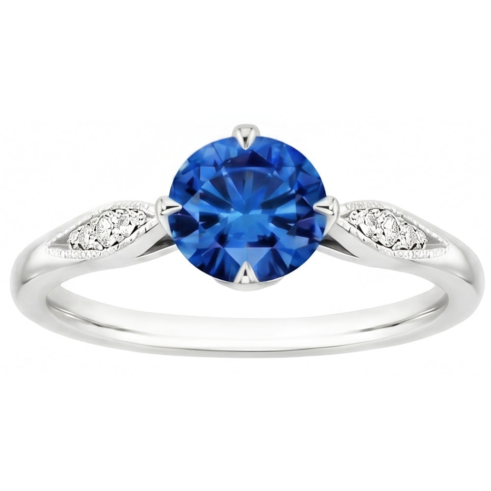 echter round diamant 2.40Karat ring Seitenansicht