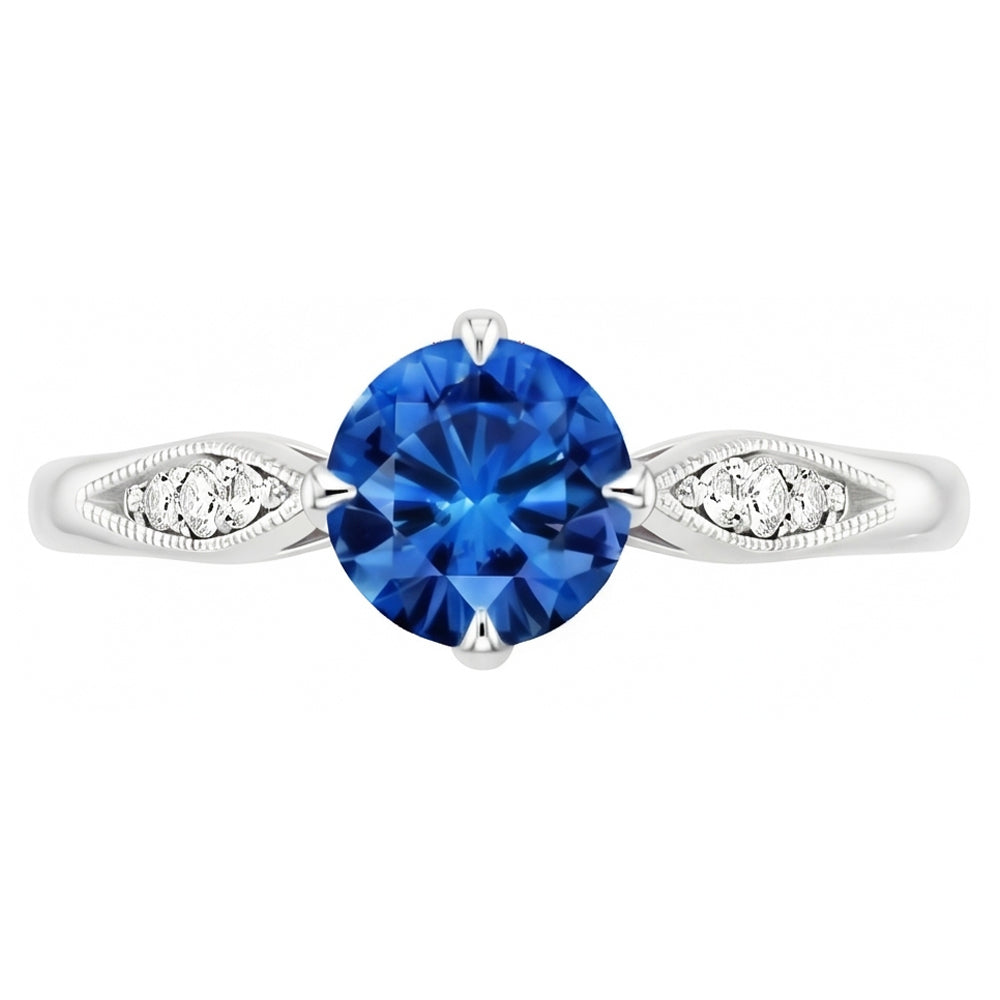 echter round diamant 2.40Karat ring Detailansicht