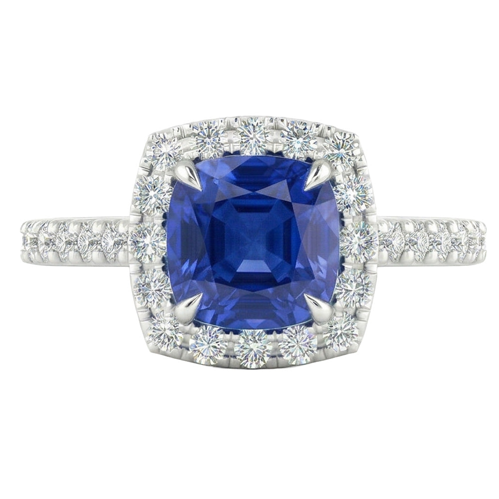 echter round diamant 2.75Karat ring Detailansicht
