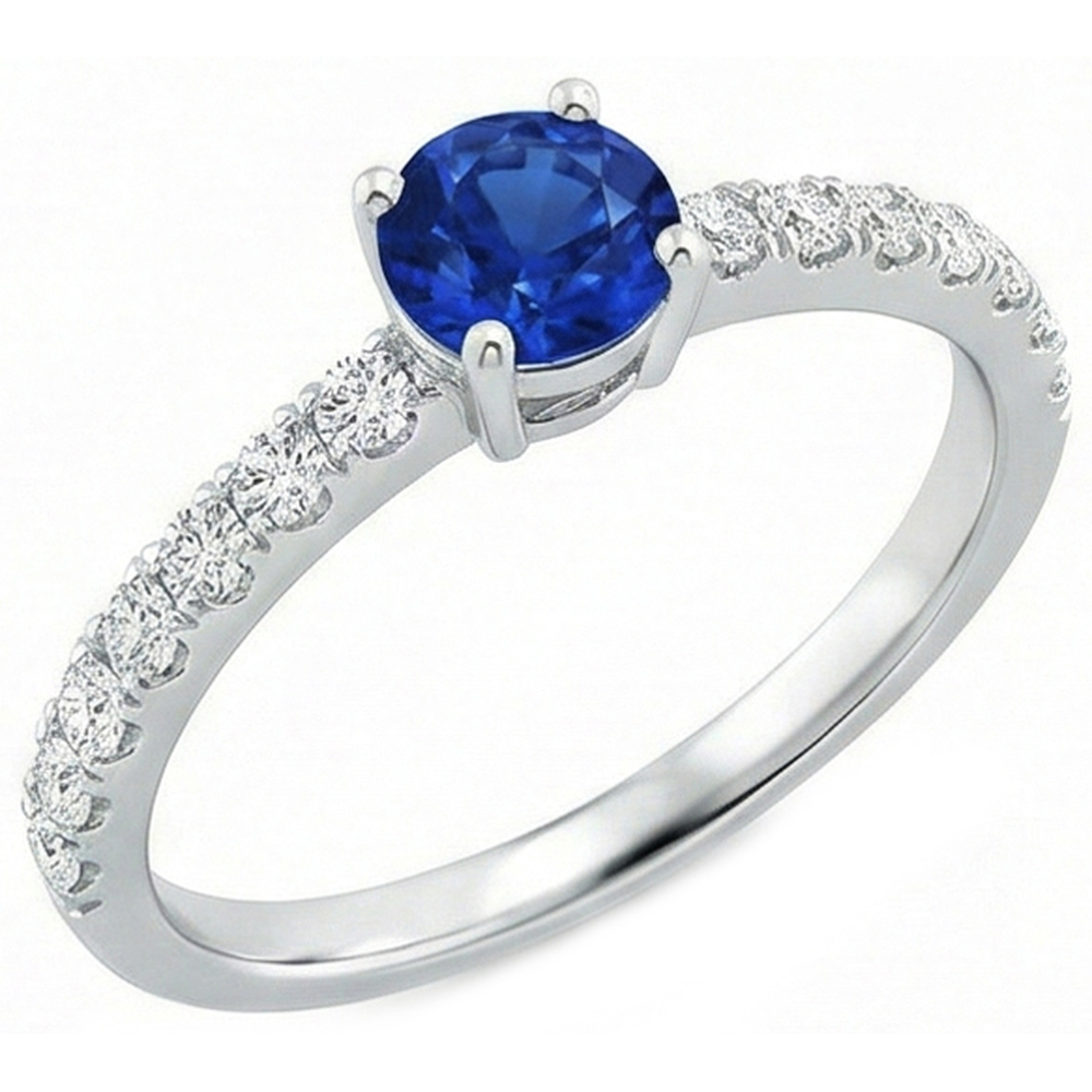 echter round diamant 3.10Karat ring Detailansicht