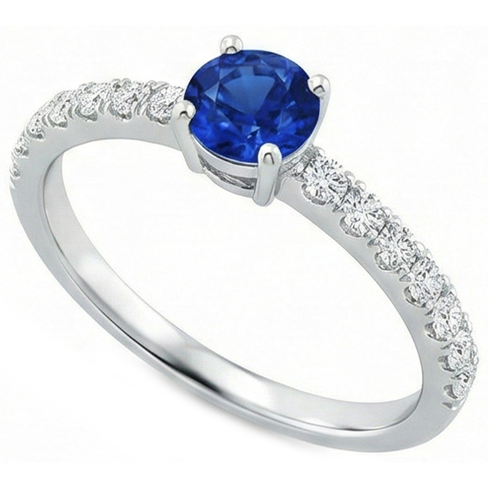 echter round diamant 3.10Karat ring Vorderansicht