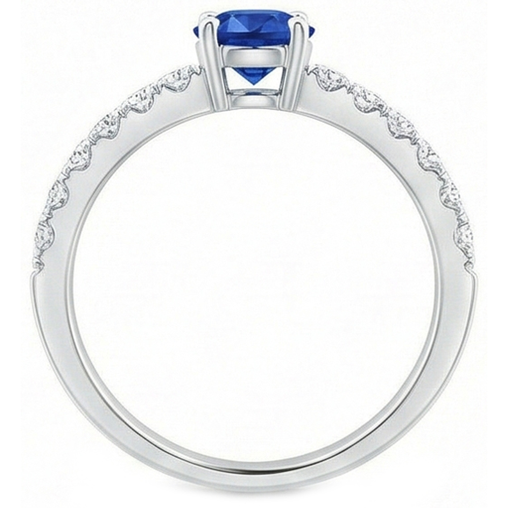 echter round diamant 3.10Karat ring Profilansicht