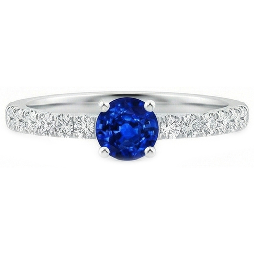 echter round diamant 3.10Karat ring Seitenansicht