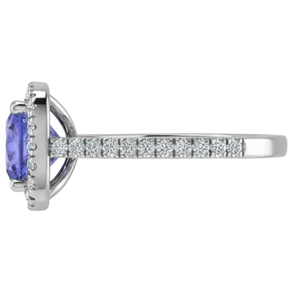 echter round diamant 3.50Karat ring Profilansicht