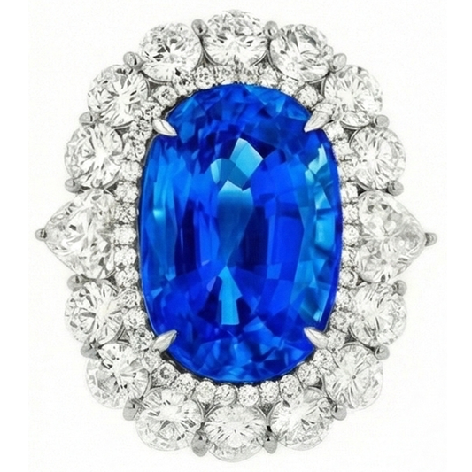 echter round diamant 6Karat ring Seitenansicht