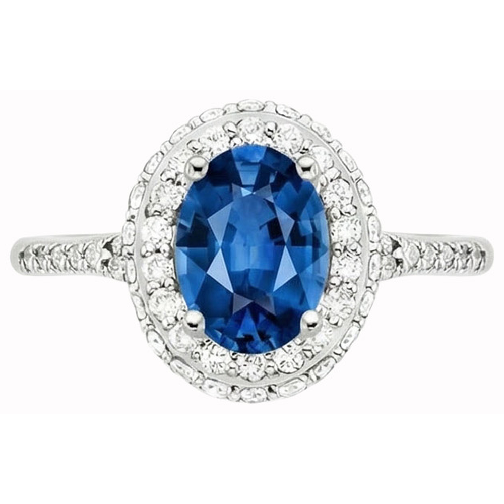 echter oval diamant 3.70Karat ring Detailansicht