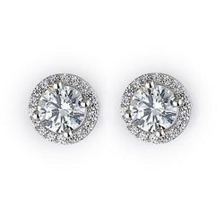 Krappenset Sparkling 4,40 Ct. Natürliche Diamanten Damen Ohrstecker Halo Ohrringe Wg