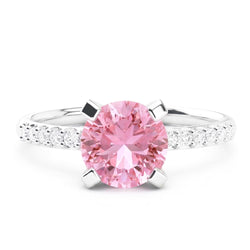 Kunzit Kunzite Edelstein-Ring 14,60 Karat – 14K Weißgold