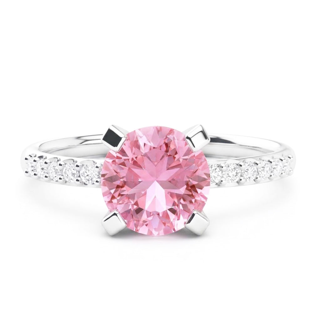 Kunzit Kunzite Edelstein-Ring 14,60 Karat – 14K Weißgold