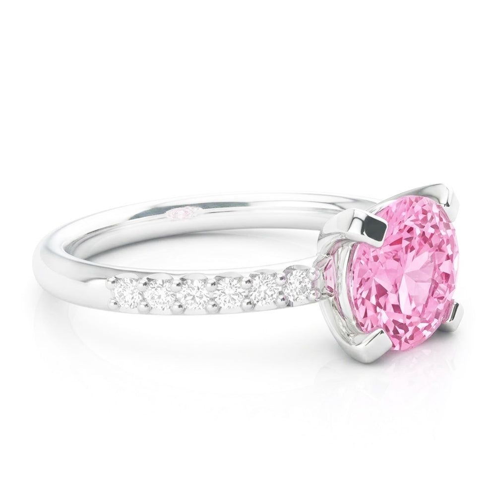 Kunzit Kunzite Edelstein-Ring 14,60 Karat – 14K Weißgold