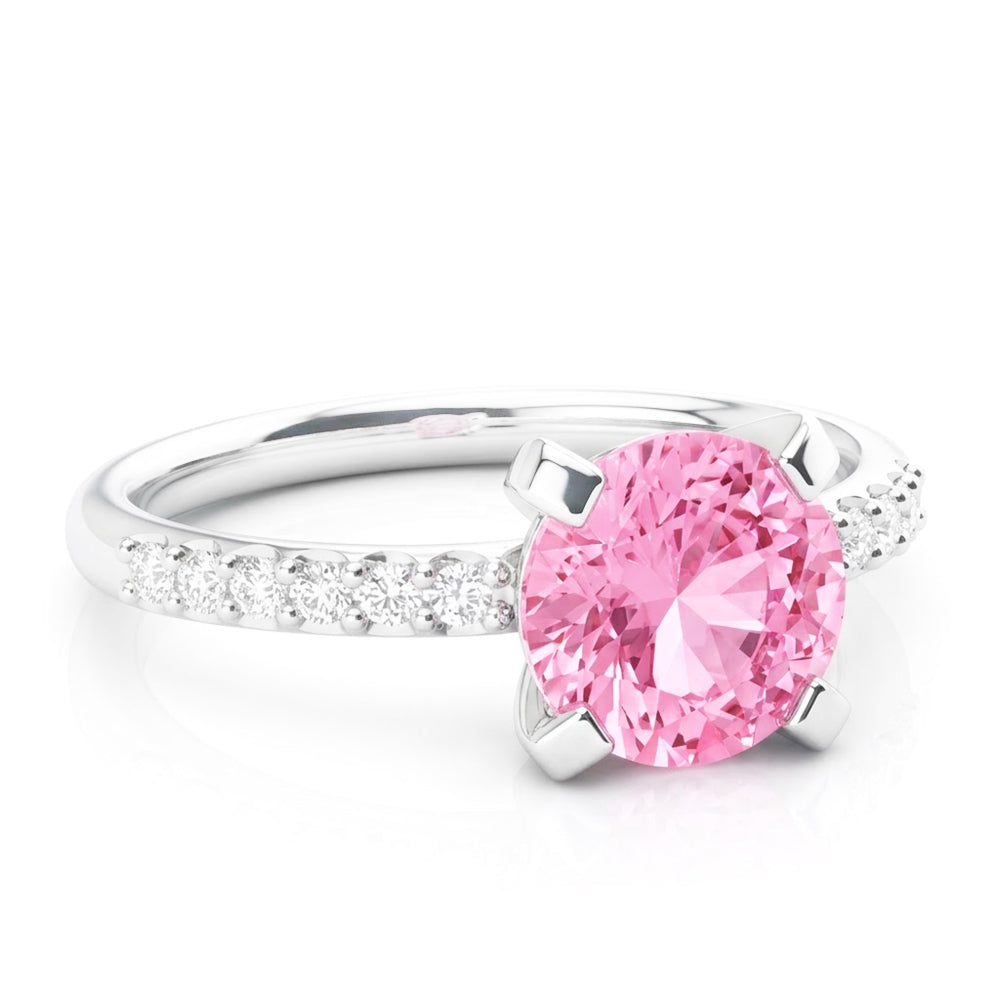 Kunzit Kunzite Edelstein-Ring 14,60 Karat – 14K Weißgold