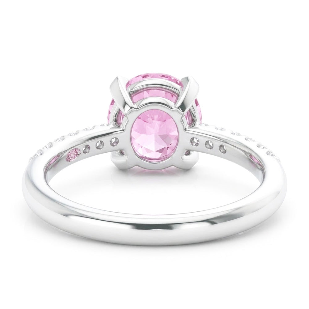 Kunzit Kunzite Edelstein-Ring 14,60 Karat – 14K Weißgold