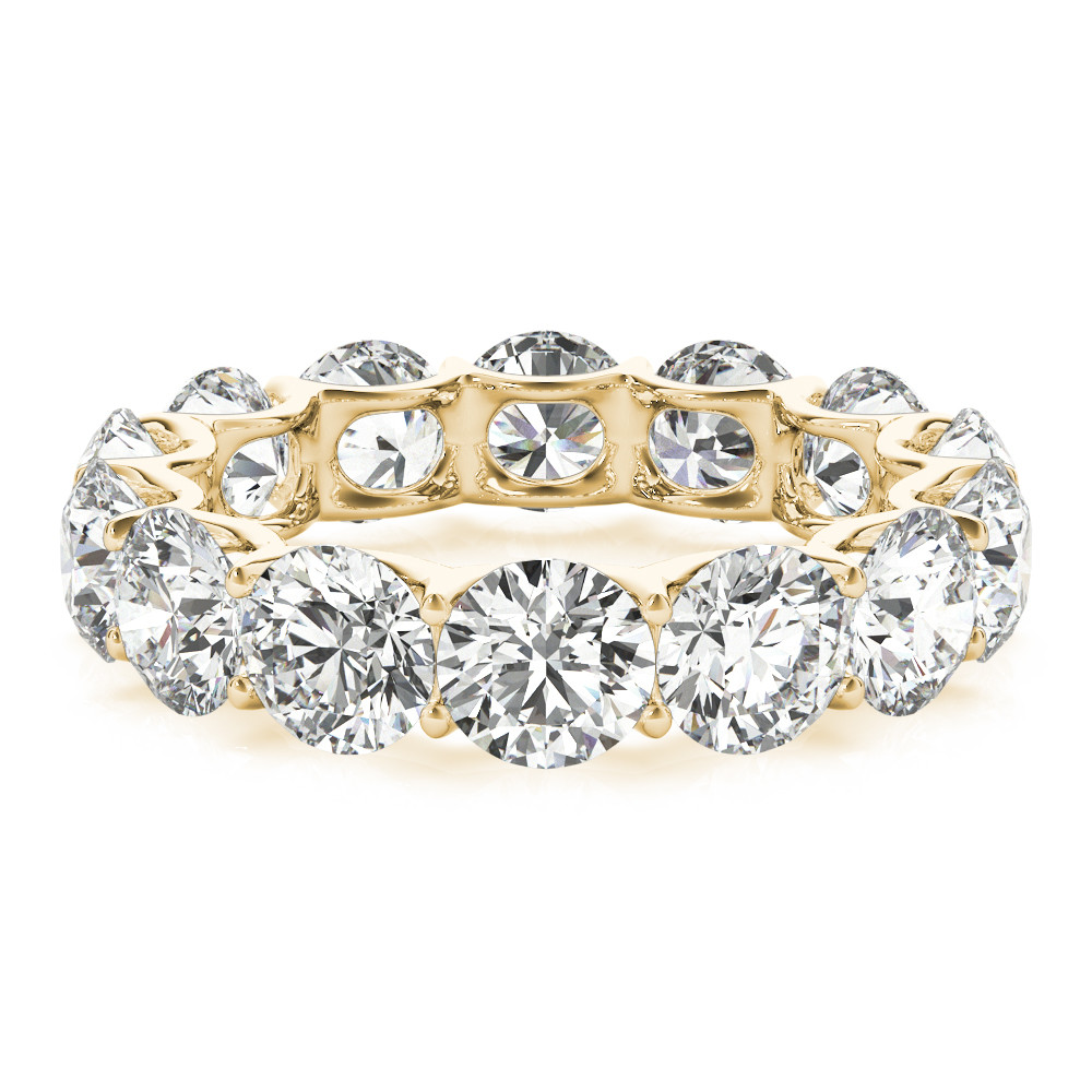 Brillant Rund-Brillant Eternity Band in 14 Karat Gelbgold – Seitenansicht