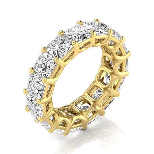 Prinzess-Schliff Brillant Ring in 14K Gelbgold – Hauptansicht