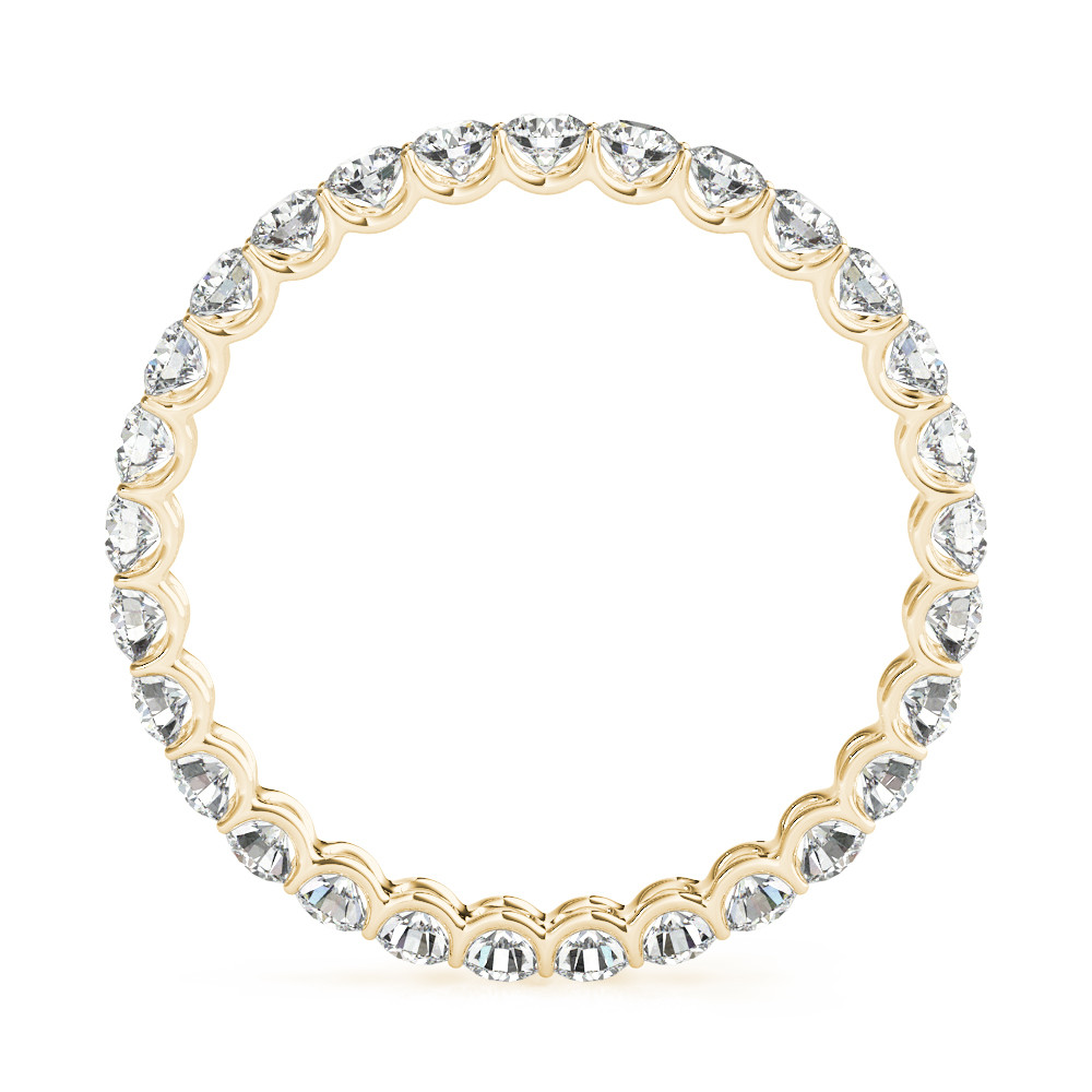 Diamant Eternity Band 3,6-Karat 14K Gelbgold – Frontansicht