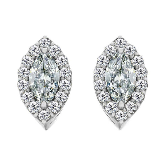 Ohrhänger 14K Weißgold mit Brillant – Hauptansicht