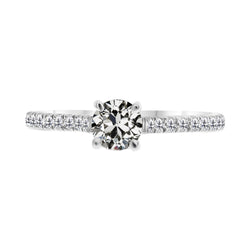 Luxuriöser Solitär-Ring mit Akzenten – Edler Diamant 1 Karat |