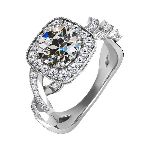 Premium Halo-Verlobungsring 3,50 Karat – Hauptansicht