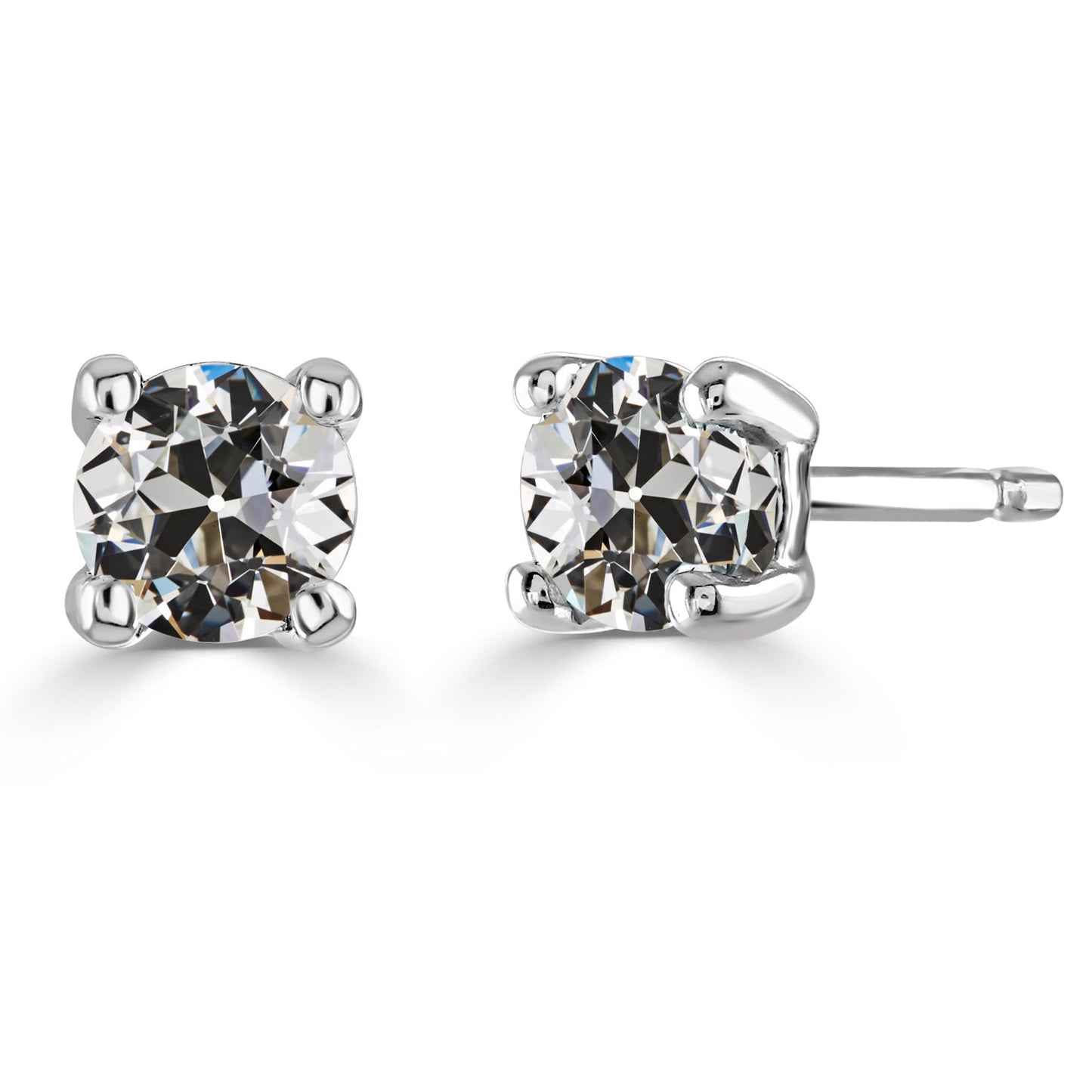 Ohrstecker 14K Weißgold mit Edler Diamant – Hauptansicht