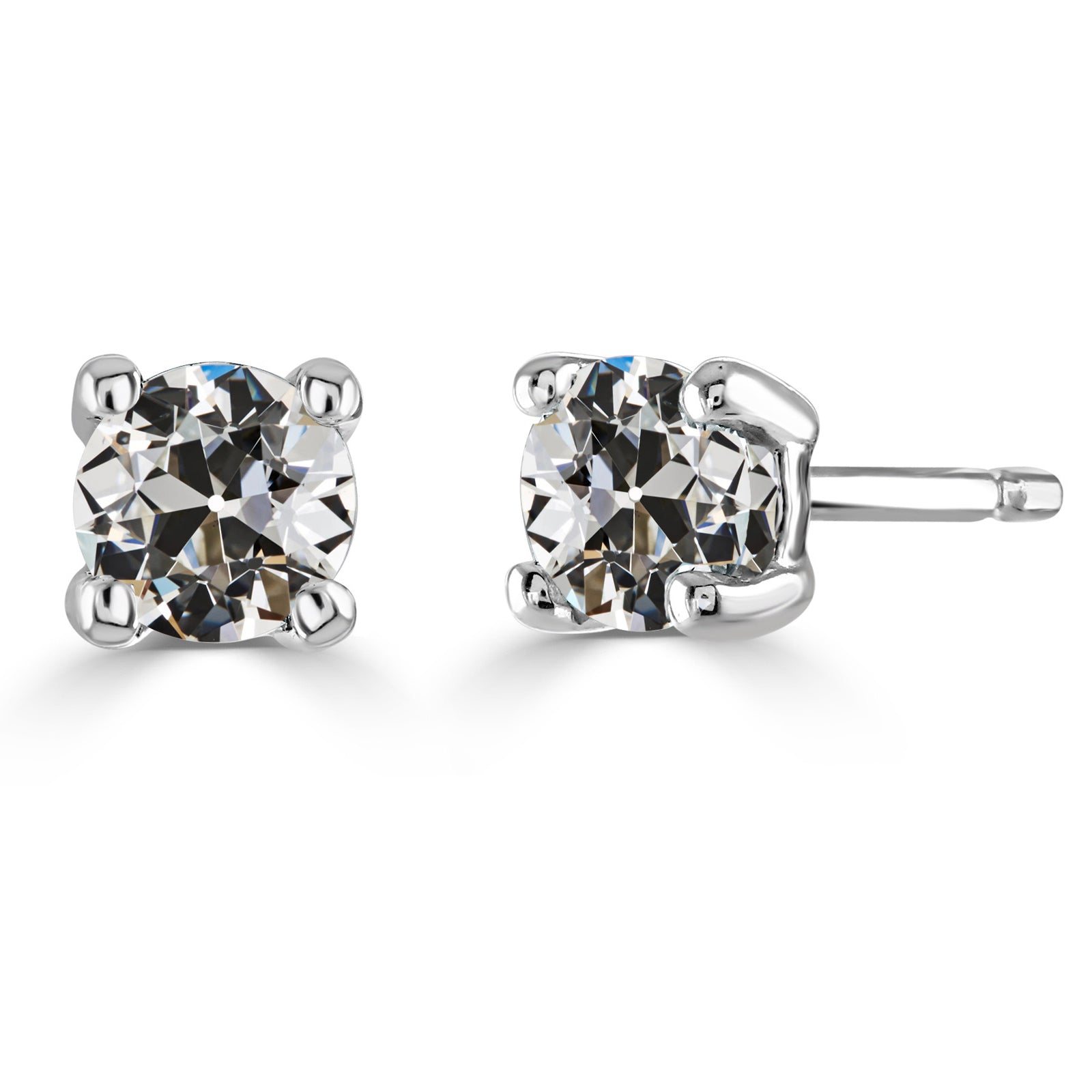Ohrstecker 14K Weißgold mit Edler Diamant – Hauptansicht