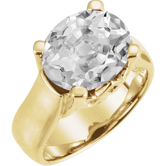 Funkelnder Diamant Solitär-Verlobungsring 5 Karat – Hauptansicht