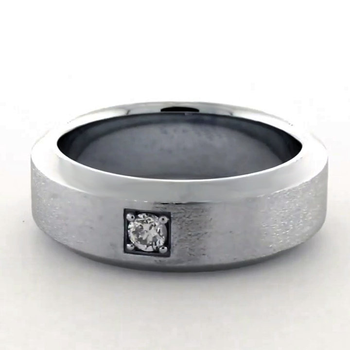 Lässig Herren Diamant Ring Rund Schliff