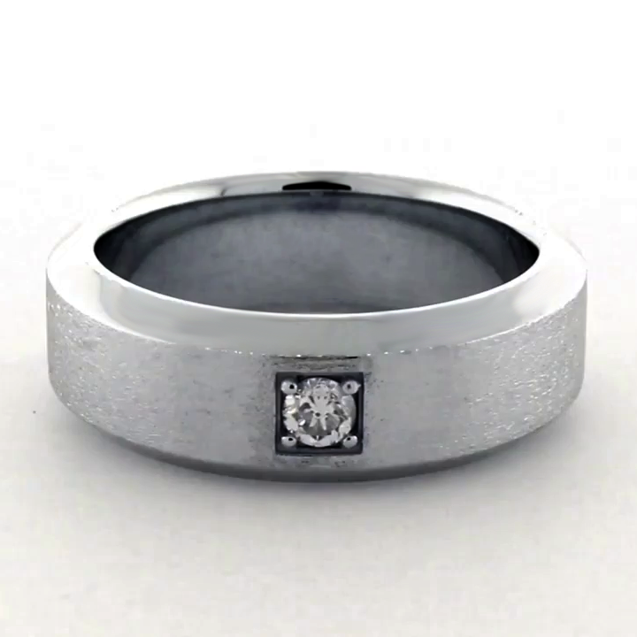 Lässig Herren Diamant Ring Rund Schliff