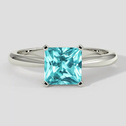 Lebendiger 1,75 Karat Kissen-Paraiba-Ring
