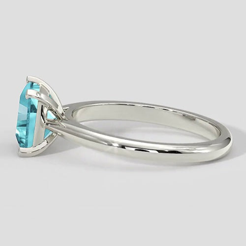 Lebendiger 1,75 Karat Kissen-Paraiba-Ring