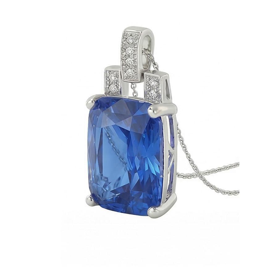 Eleganter Edelstein-Anhänger 4,25 Karat – Schrägansicht