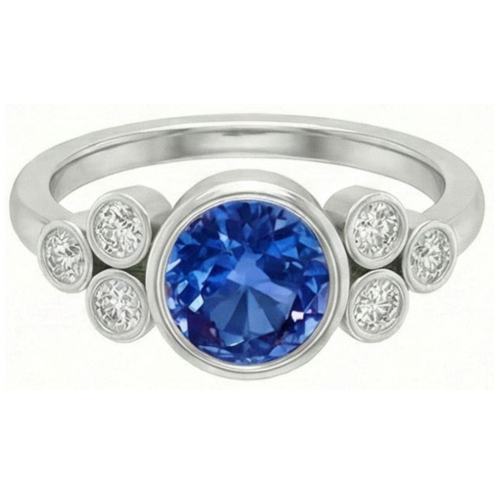 echter round diamant 2.70Karat ring Vorderansicht